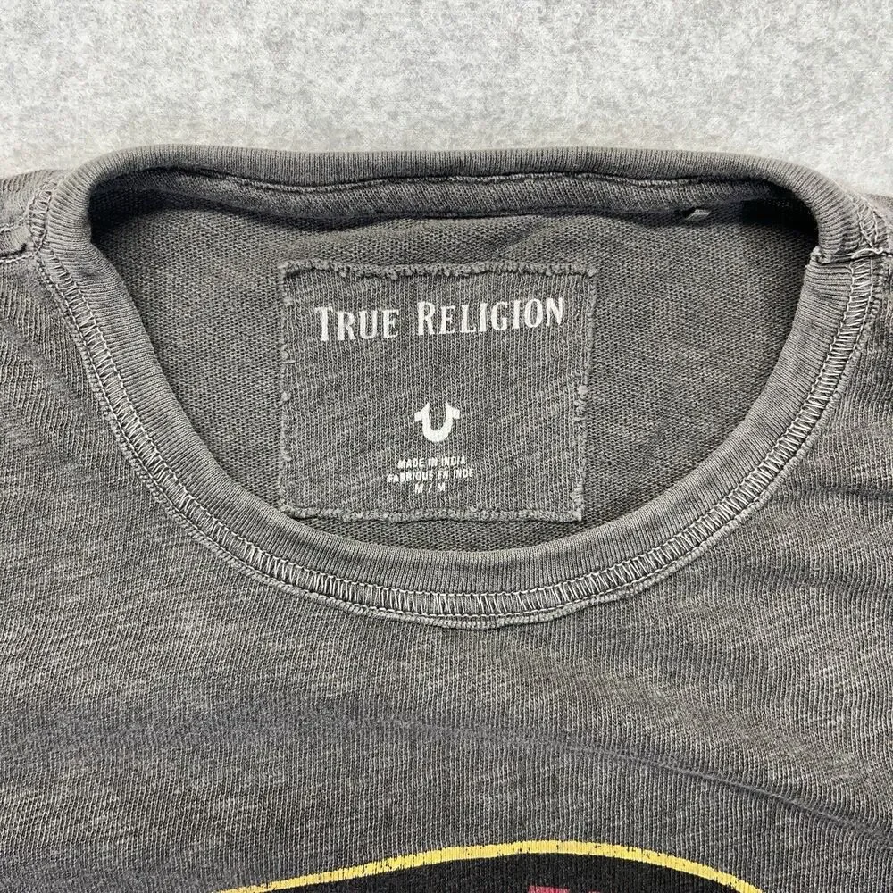 True Religion Shirt Mens M Gray True Eagle Tee American Traditional Rock Grunge